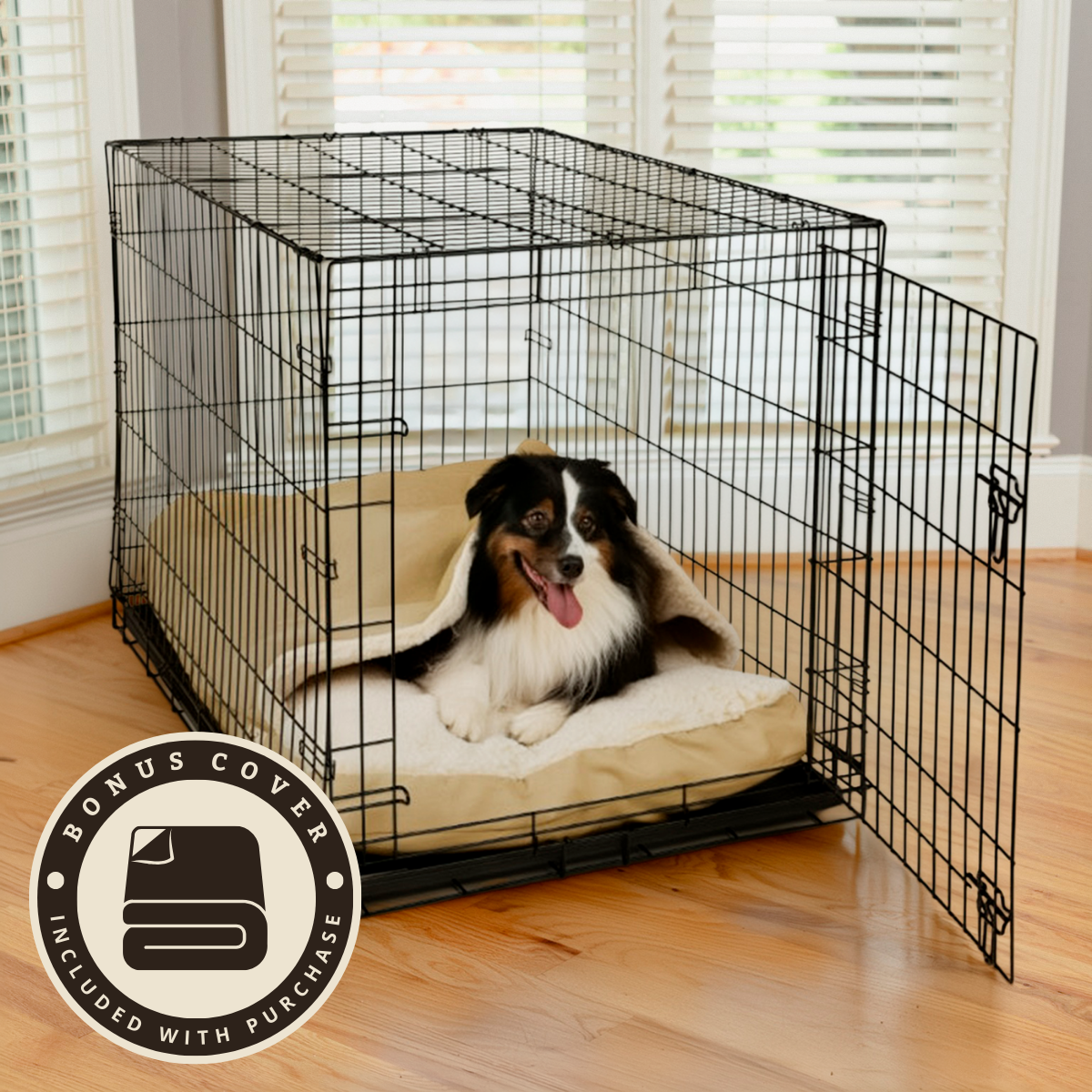 Second Product Image for Cozy Cave Crate Dog Bed + Extra Cover