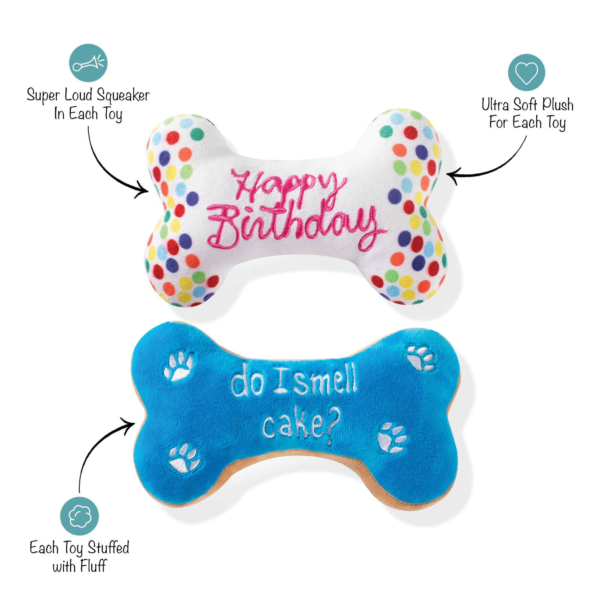 Birthday Dog Toy 4-Pack