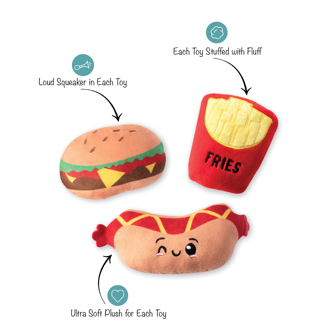 Food Junkie Small Dog 9-Toy Play Set