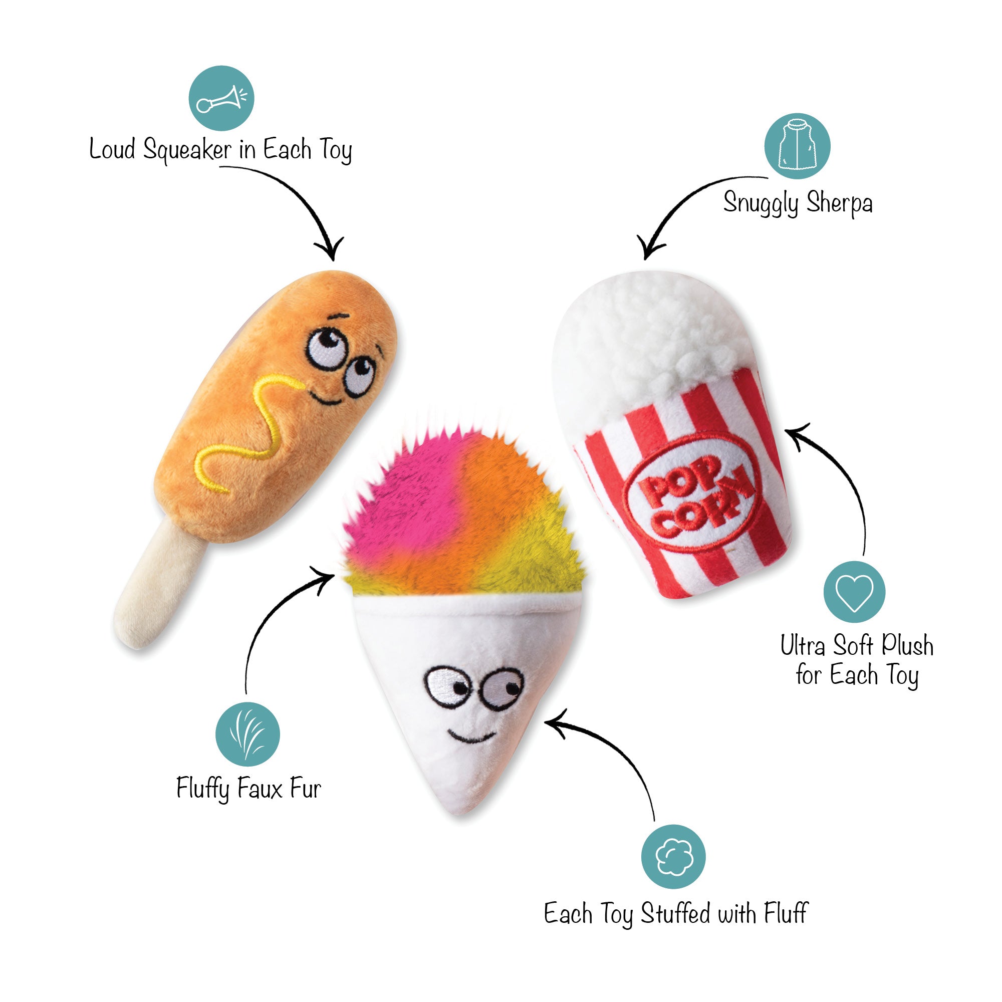 Food Junkie Small Dog 9-Toy Play Set
