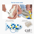 Catit Groovy Fish & Gecko 2-Piece Cat Toy Set