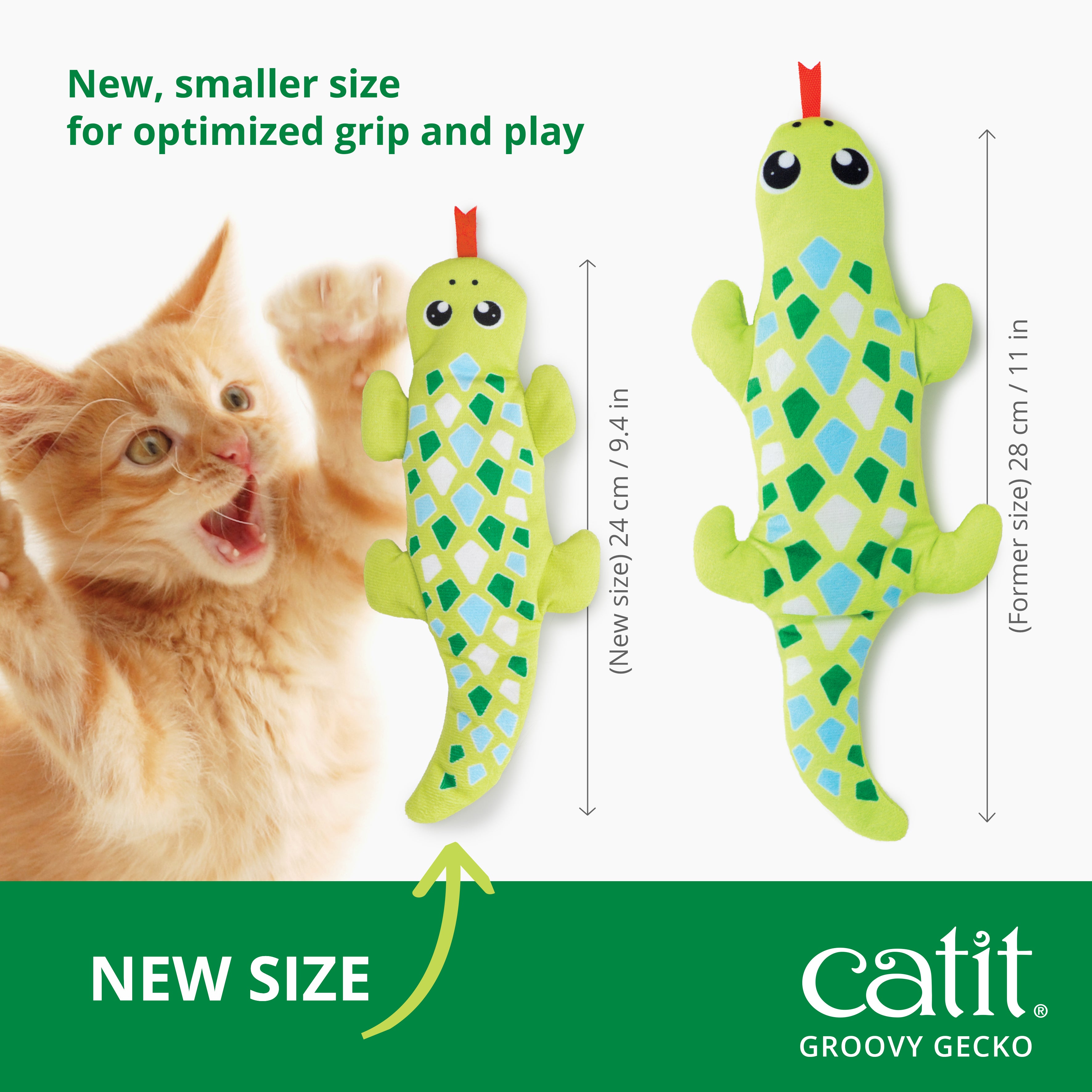 Catit Groovy Fish & Gecko 2-Piece Cat Toy Set
