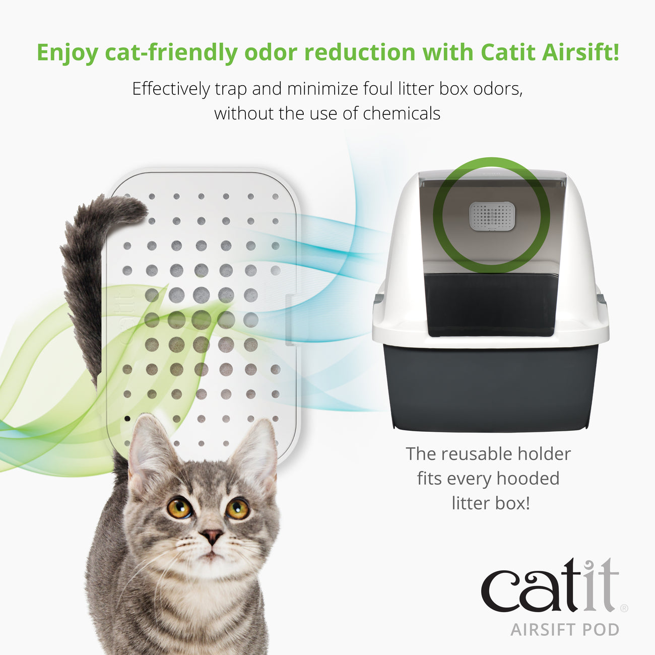 Catit Airsift Dual Action Air Purifier Pad, 6pk