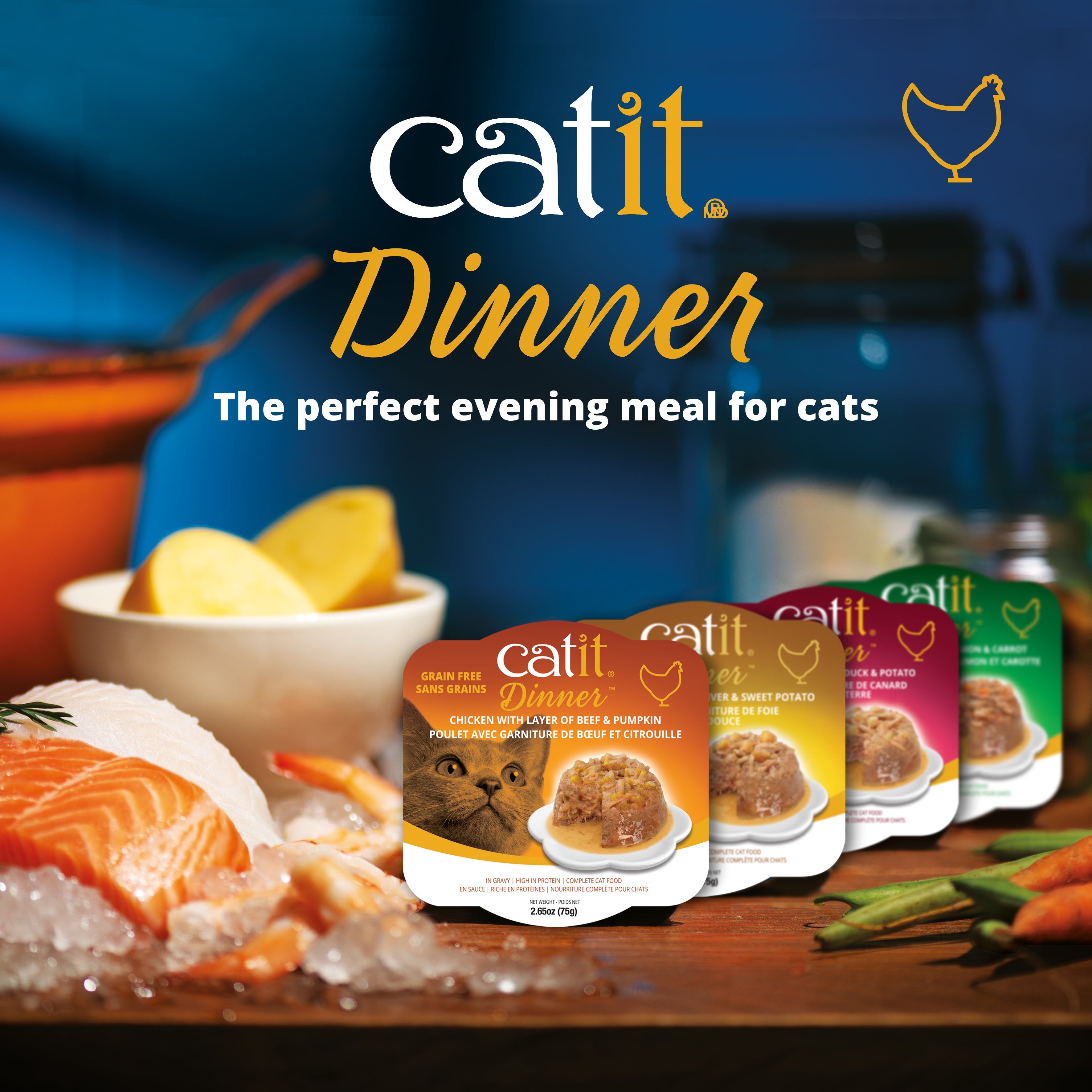 Product Image for Catit Chicken Dinners Assorted 24-Pack
