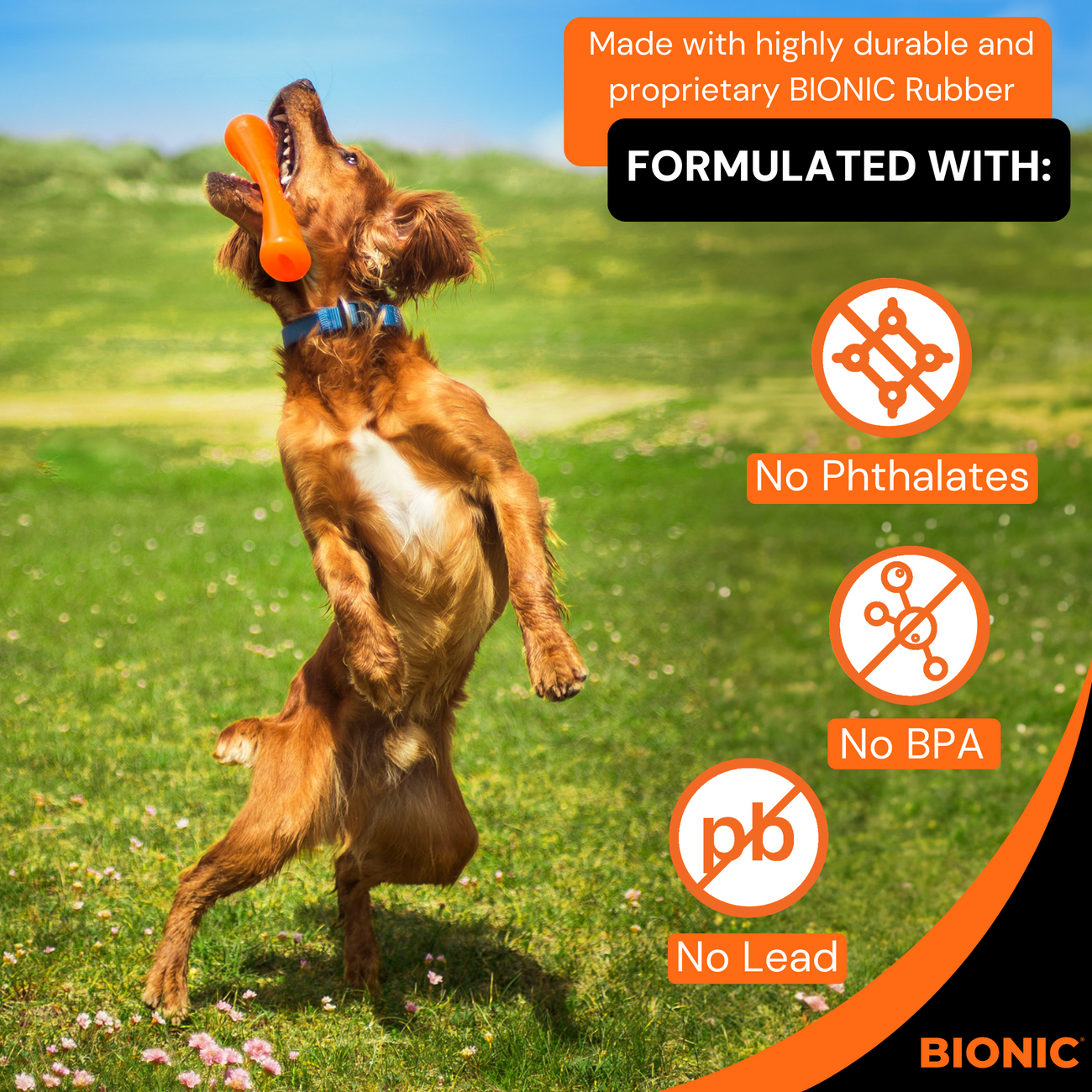 Bionic Medium Toss, Tug, & Fetch Toys 3-Pack