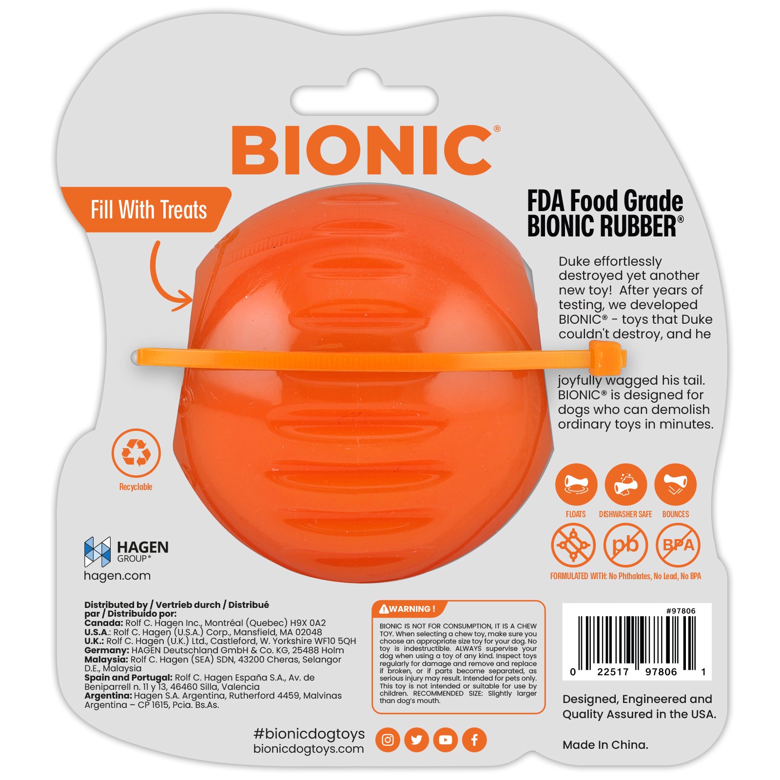 Bionic Toss, Tug & Fetch 3 Pk Large Toys