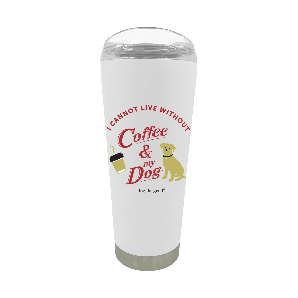 Coffee & My Dog 18-oz Double-Wall Stainless Steel Tumbler