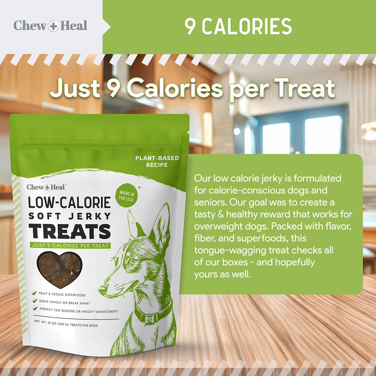 Plant-Based Low-Calorie Soft Jerky Treats
