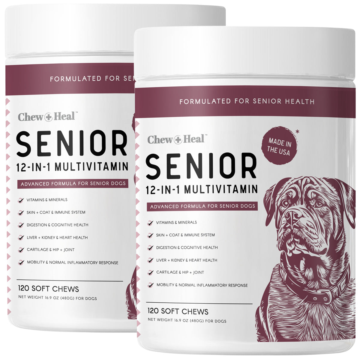 Product Image for Senior 12-In-1 Multivitamin Soft Chews 2 Pack