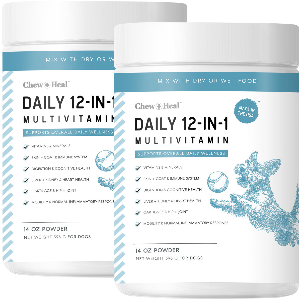 12-In-1 Daily Multivitamin Powder for Dogs 2 Pack