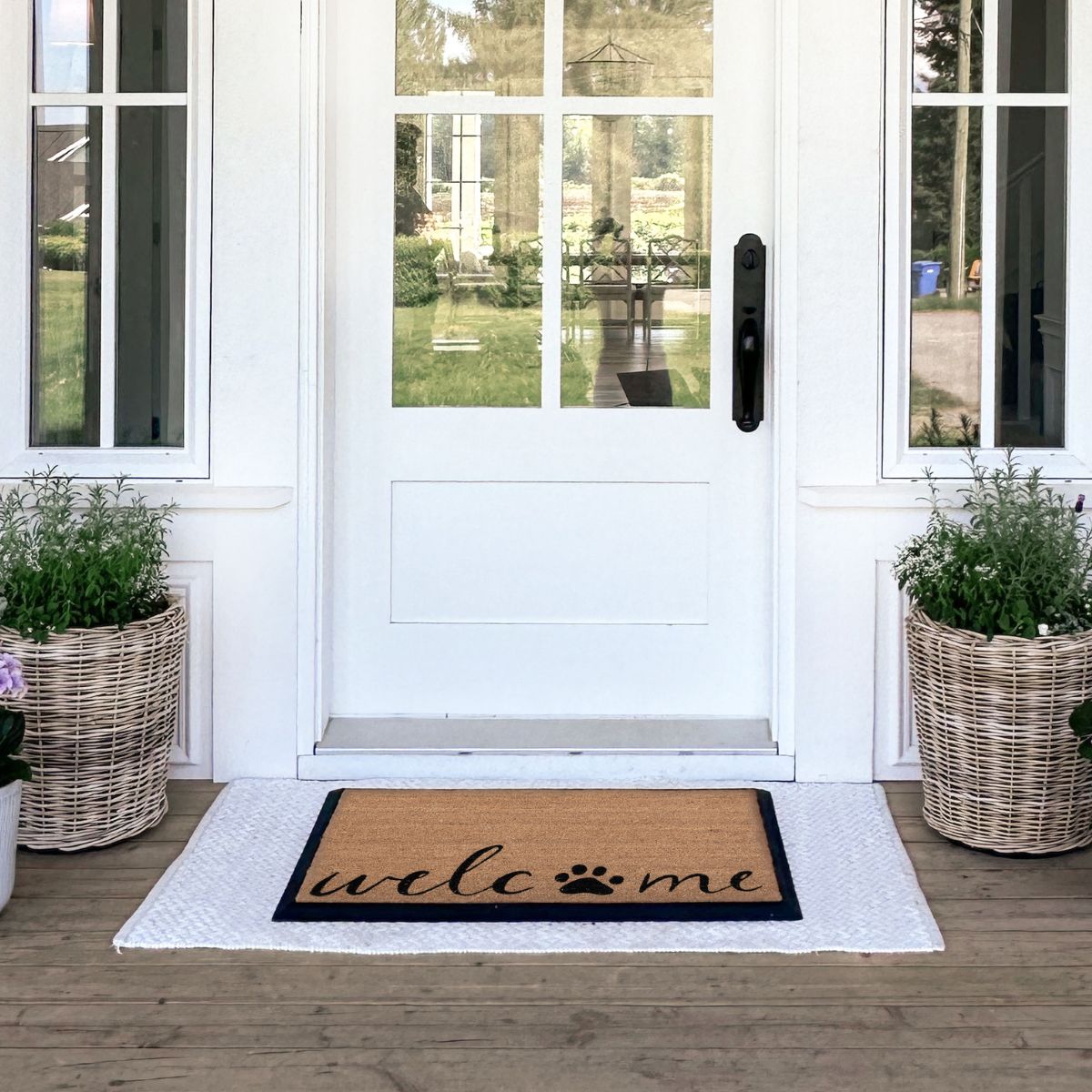 Welcome + Paw Convertible Entrance Doormat Set