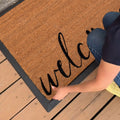 Welcome + Paw Convertible Entrance Doormat Set