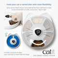 Catit PIXI Smart 6-Meal Feeder w/Stainless Steel Tray