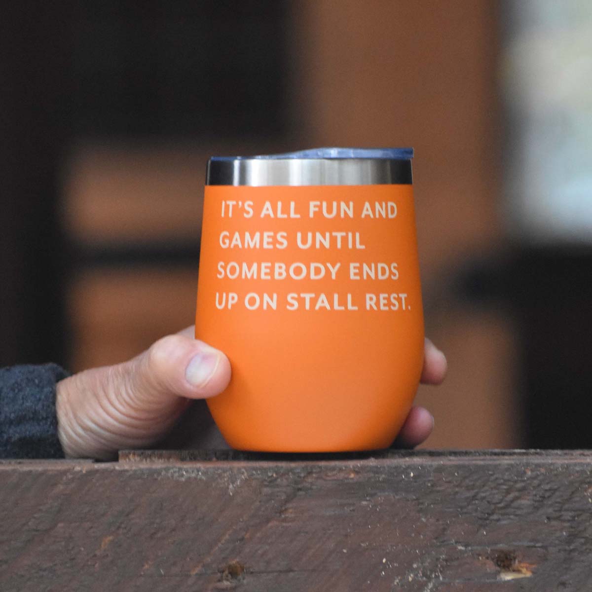 Horse Themed Wine Tumblers 12-oz